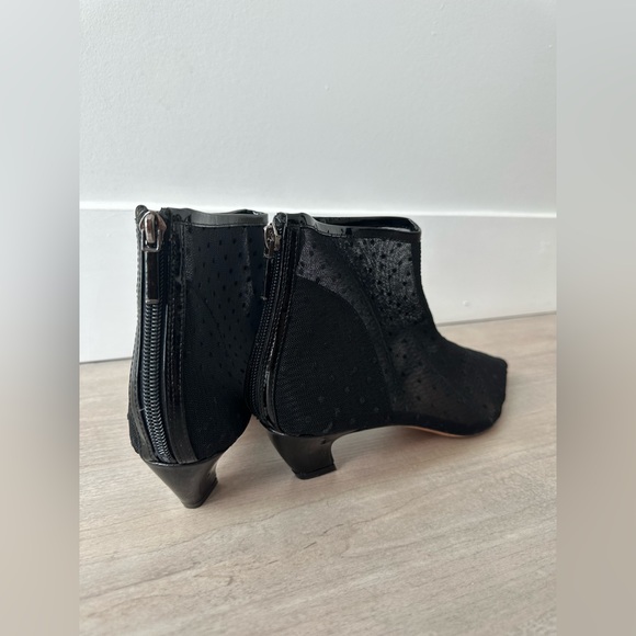 Dior Sheer Polka Dot Kitten Heel Booties - Picture 4 of 7